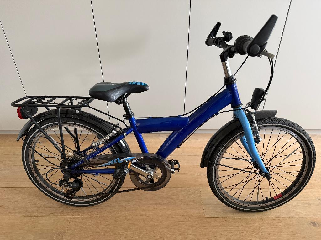 blauwe kinderfiets prestige, Ophalen, Gebruikt, Velgrem, Versnellingen