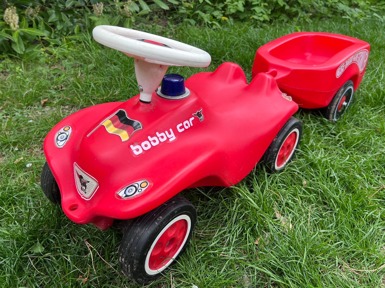 Petite voiture enfant bobby car avec remorque, Enlèvement, Utilisé