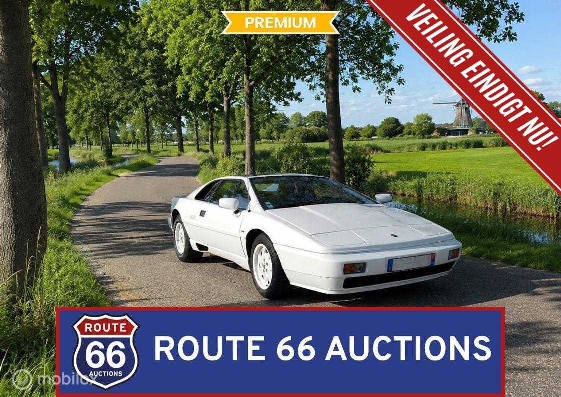 Lotus Esprit | 1989 | Route 66 Auctions, Zwart, Bedrijf, Handgeschakeld, Overige carrosserie