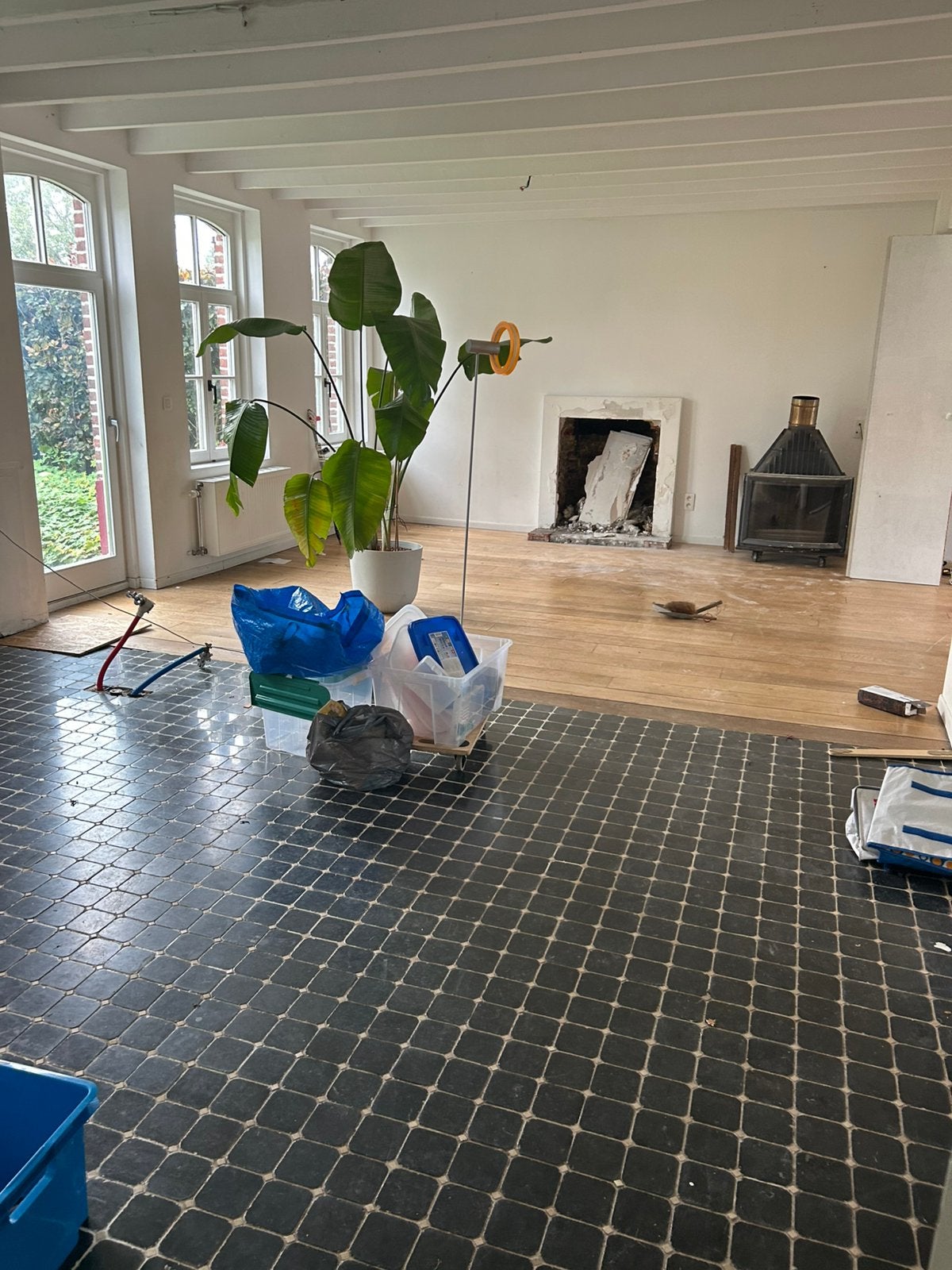 Authentieke rustieke tegels / tegelvloer 20-25m2, Doe-het-zelf en Bouw, Ophalen, Gebruikt