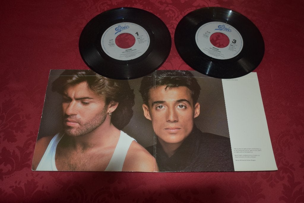 WHAM dubbele hoes met 2 mooie 45t vinylsingels, Cd's en Dvd's, Pop, 7 inch, Ophalen of Verzenden, Zo goed als nieuw
