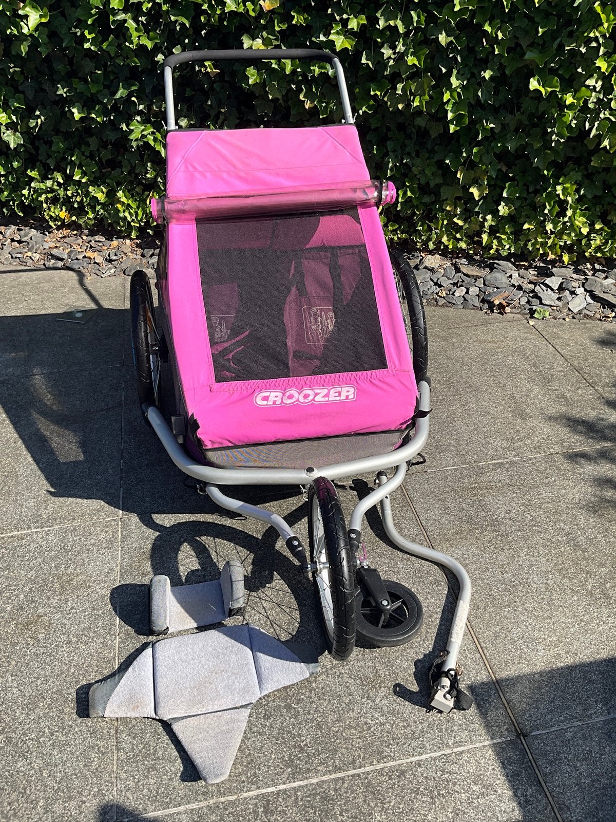 Croozer kid for 2 fietskar en verkleiner, Ophalen, Opvouwbaar, Zo goed als nieuw, Kinderkar