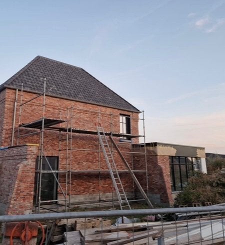 Layher stelling, Bricolage & Construction, Enlèvement, Utilisé, Échafaudage de façade, 5 mètres de hauteur ou plus