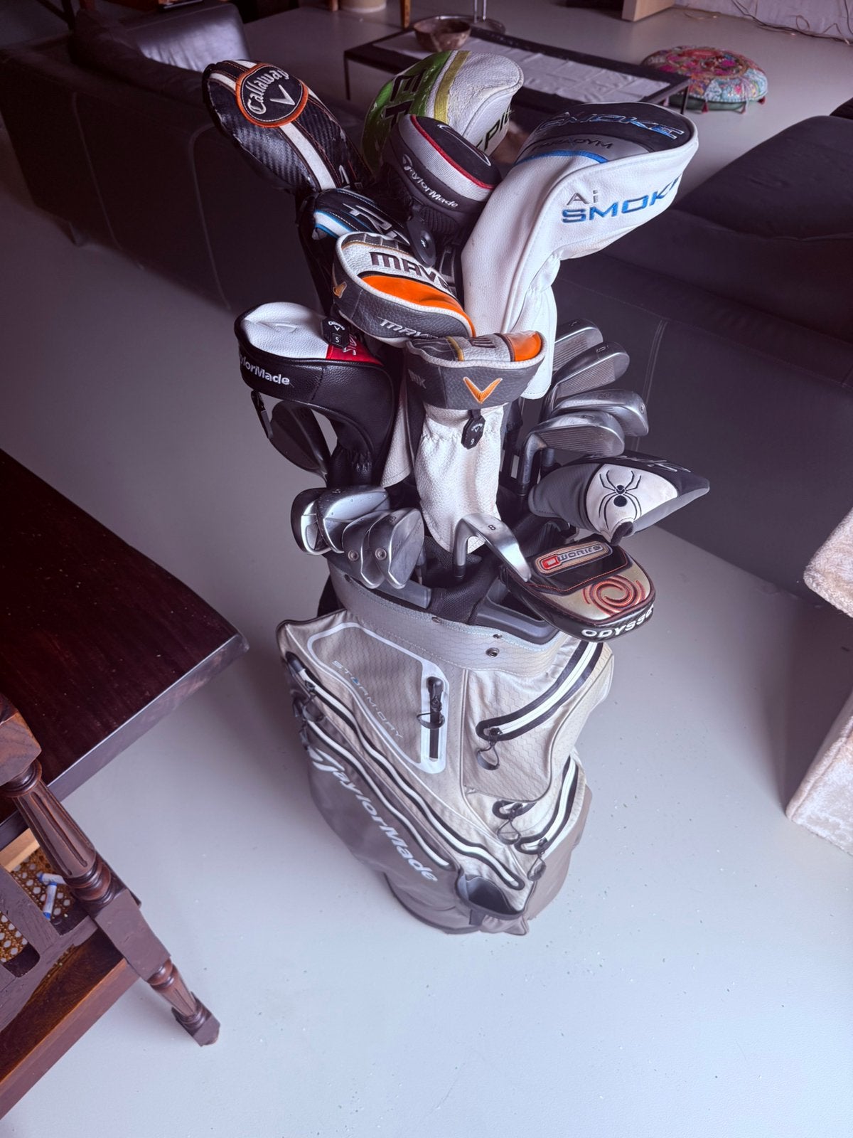 Lot golf complet : 25 clubs + cart bag TaylorMade, Sport en Fitness, Golf, Ophalen, Gebruikt, Set, Callaway
