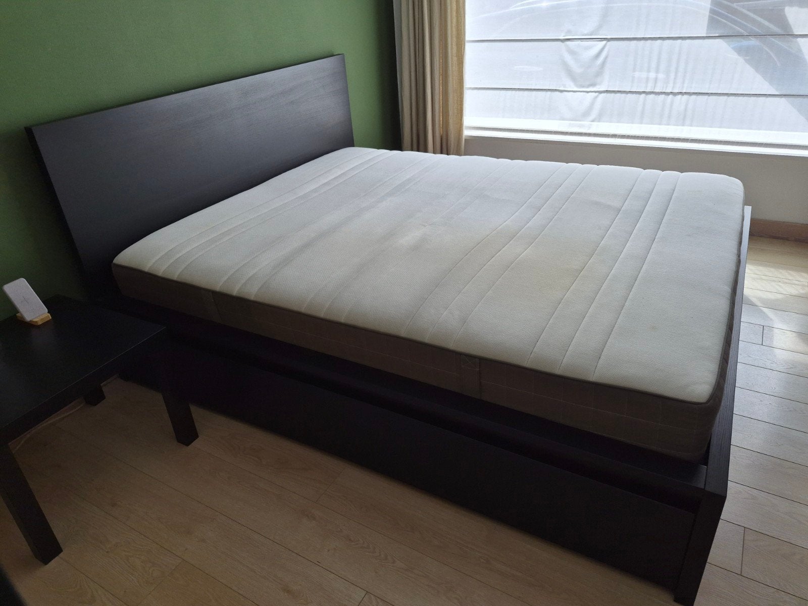 Malm bed ikea, Enlèvement, Utilisé, 180 cm, 200 cm