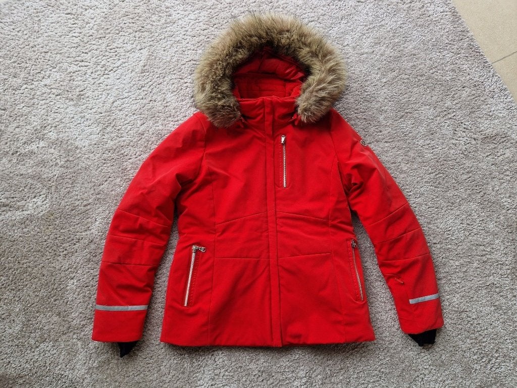 Veste de ski fille Poivre Blanc (12 ans) - Excellent état, Enlèvement, Comme neuf, Ski, Vêtements