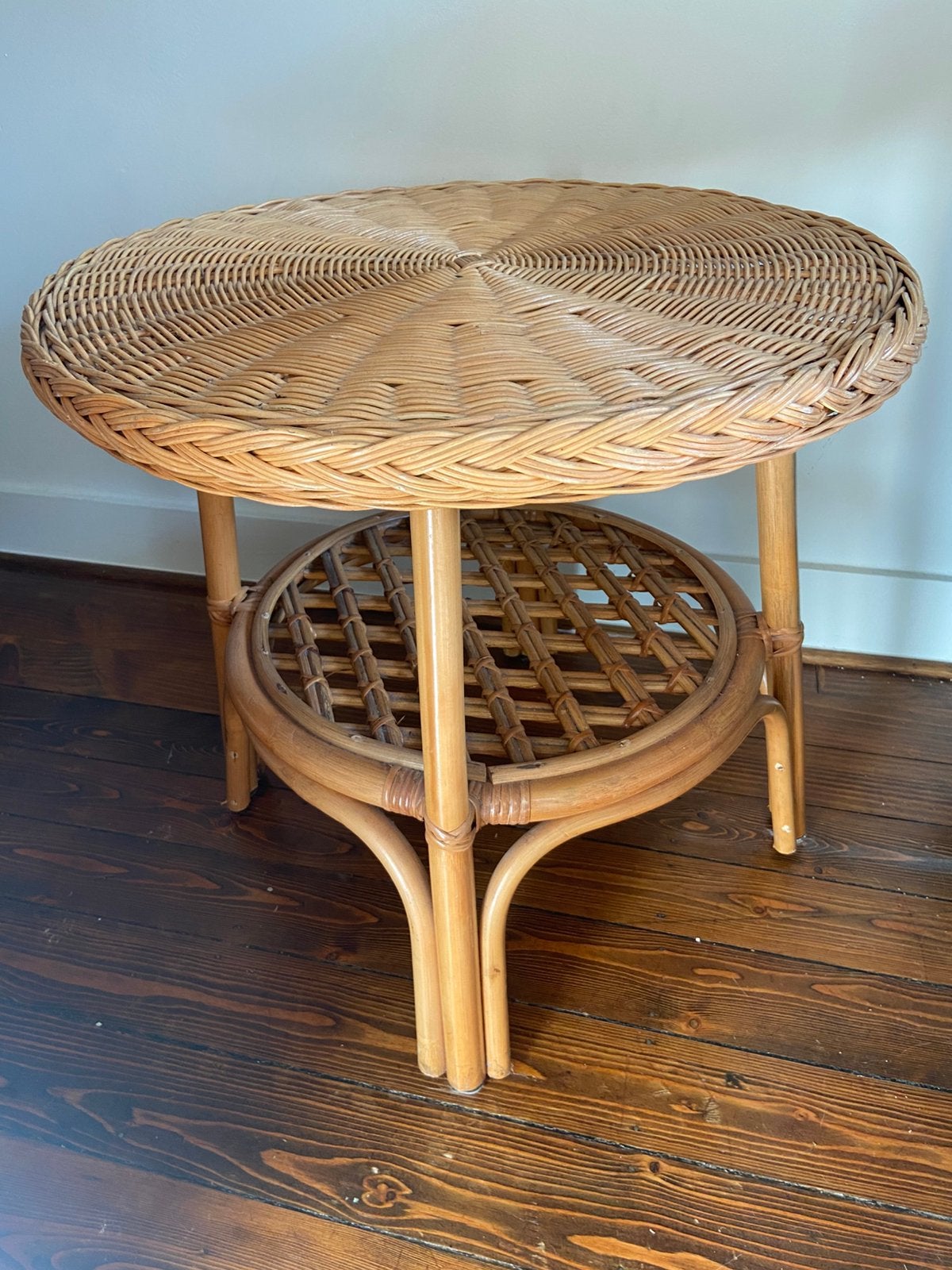 Rieten tafeltje, Rond, Moins de 55 cm, 45 à 60 cm, Enlèvement