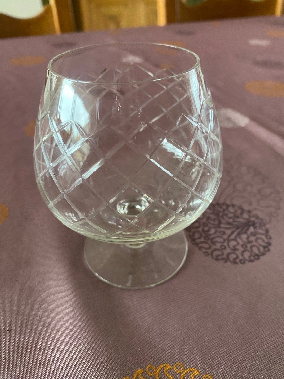 4 verres à cognac en cristal VSL, Enlèvement ou Envoi, Utilisé, Autres types