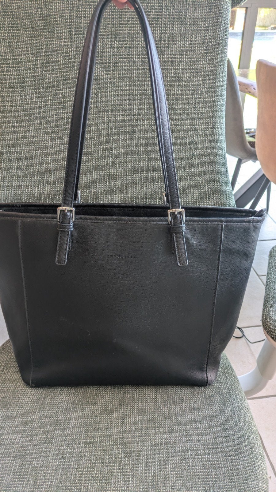 Sac Francinel noir en synthétique, Enlèvement ou Envoi, Noir