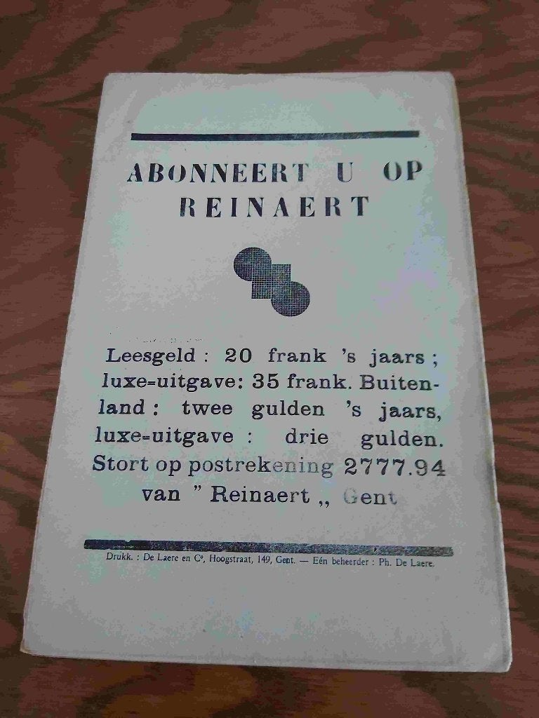 Vlaanderen Reinaert Pallieter Beweging VNV België Spot VNV, Verzamelen, Verzenden