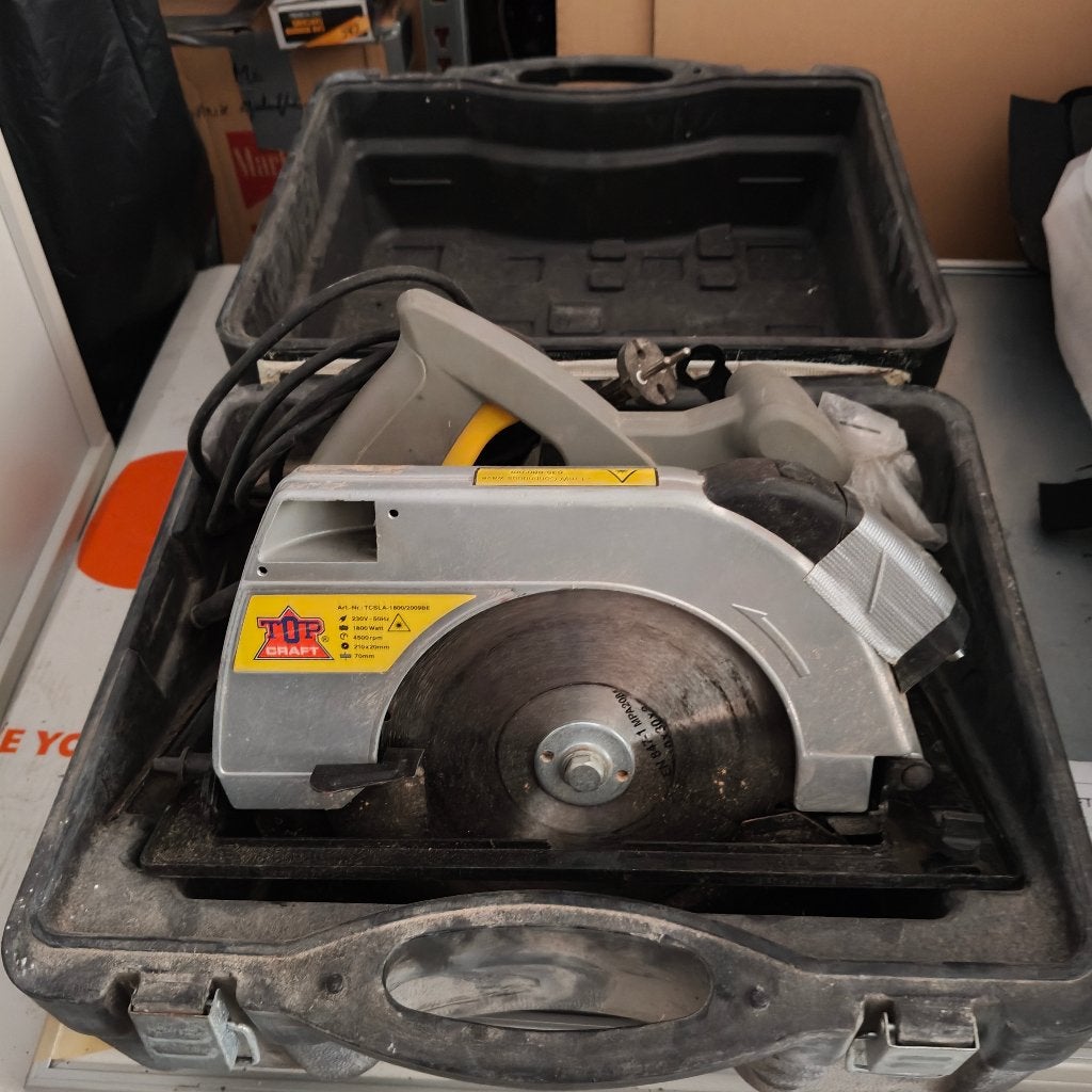 Cirkelzaag, Doe-het-zelf en Bouw, Gereedschap | Zaagmachines, Ophalen, Gebruikt, Cirkelzaag, Topcraft