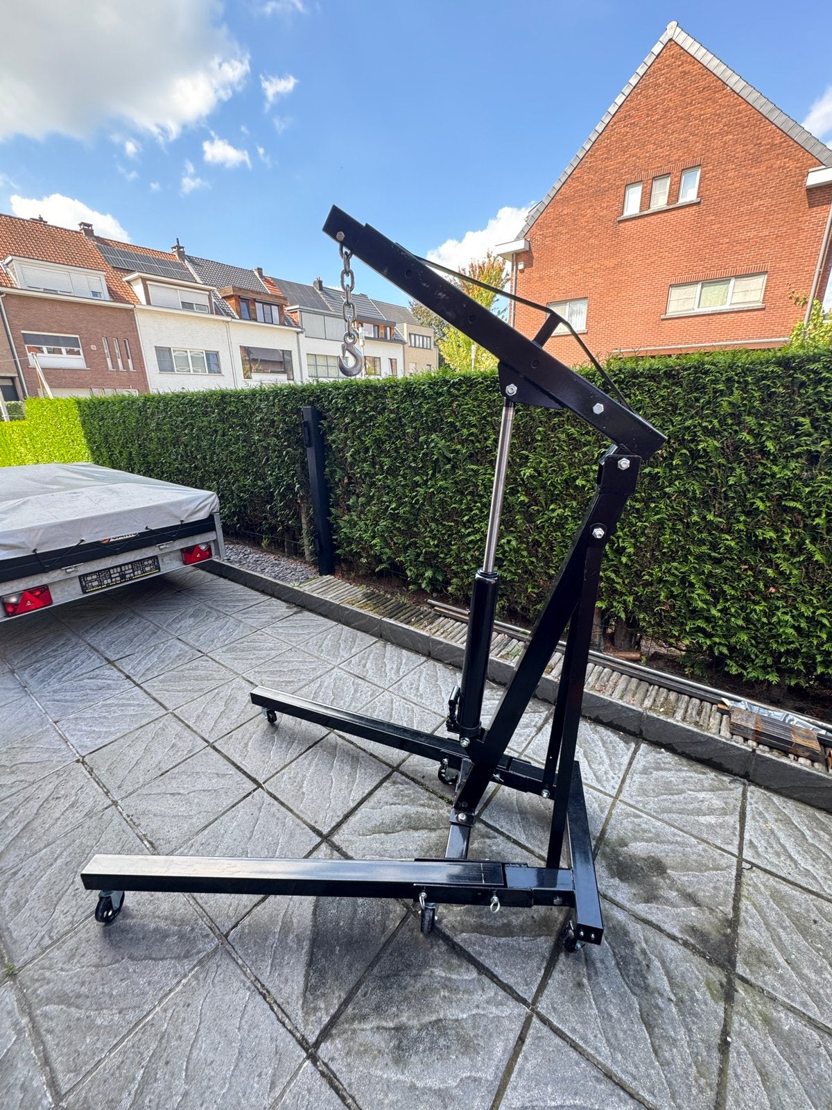 Opvouwbare Werkplaatskraan 2ton/ Motorblokkraan / Motortakel, Ophalen, Zo goed als nieuw