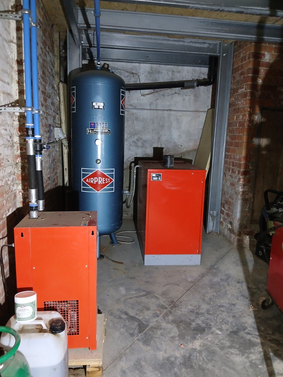 berco compressor  11kw + koeldrogen en persluchttank, 100 liter of meer, Ophalen, Gebruikt, 10 bar of meer
