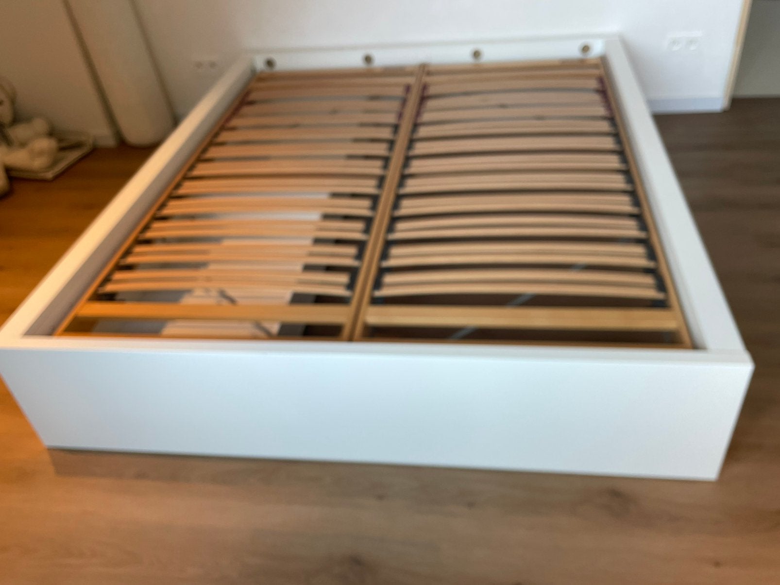 Bed wit 2p 160cm, Huis en Inrichting, Slaapkamer | Bedden, Ophalen, Gebruikt, Wit, Tweepersoons