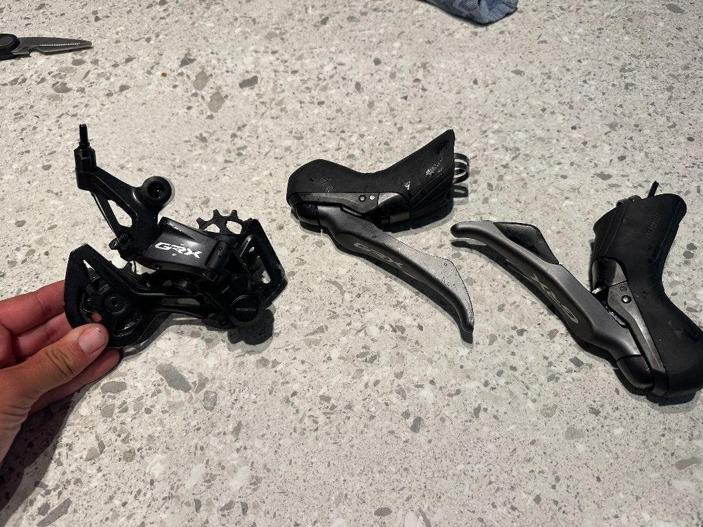 Shimano GRX 820 shifters (1x12) + GRX 822 derailleur, Vélos & Vélomoteurs, Vélos Pièces, Enlèvement ou Envoi, Utilisé, Dérailleur ou Chaîne