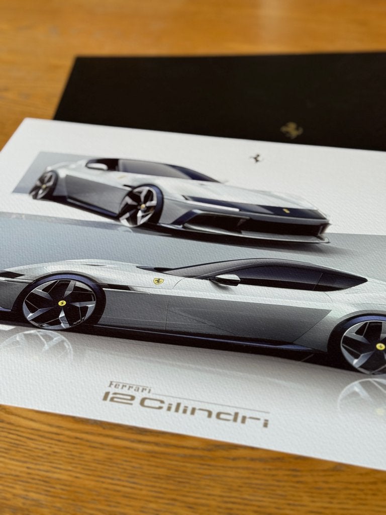 Luxe print Ferrari 12 Cilindri, Verzamelen, Automerken, Motoren en Formule 1, Ophalen of Verzenden, Nieuw, Auto's
