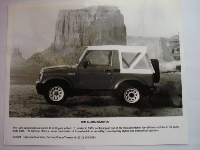 Suzuki Samurai SJ GSX-R/4 photo de presse LOT de 7, Envoi, Utilisé, Voitures