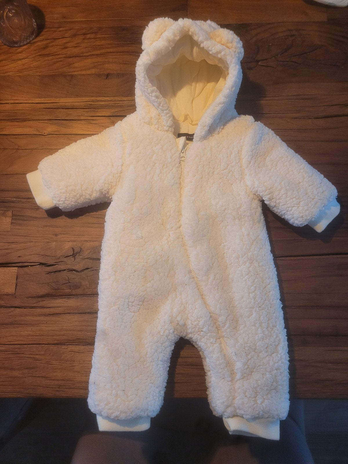 warme beren onesie met rits maat 50/56, Ophalen, Jongetje of Meisje, Name-It, Zo goed als nieuw