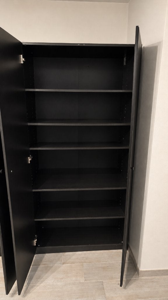 IKEA PAX kledingkast zwartbruin – 100  58  201 cm, Huis en Inrichting, Ophalen, Met deur(en), 100 tot 150 cm, 200 cm of meer