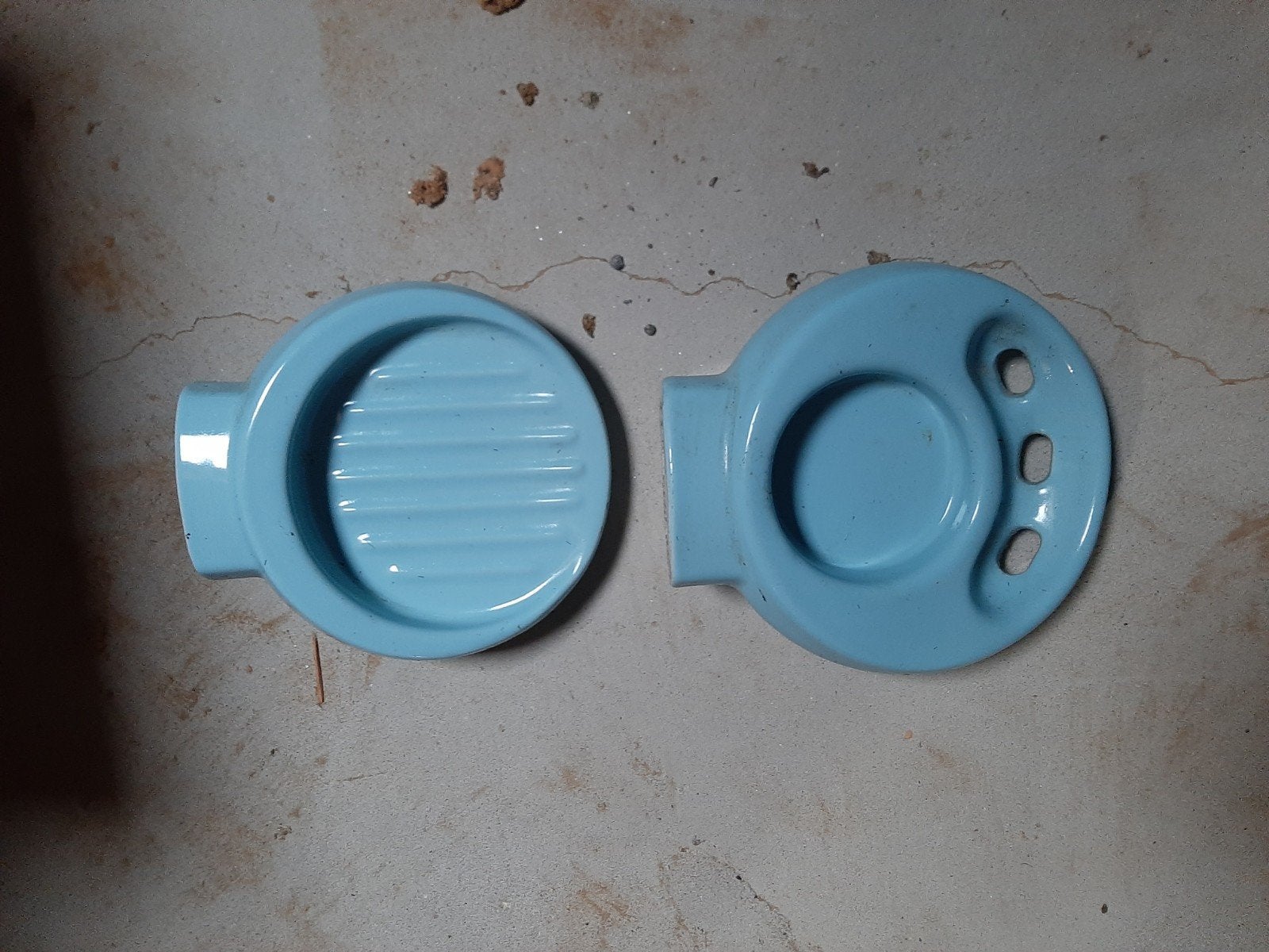 lavabo vinted, blauwe porseleinen lavabo, Ophalen, Zo goed als nieuw, Wasbak of Wastafel