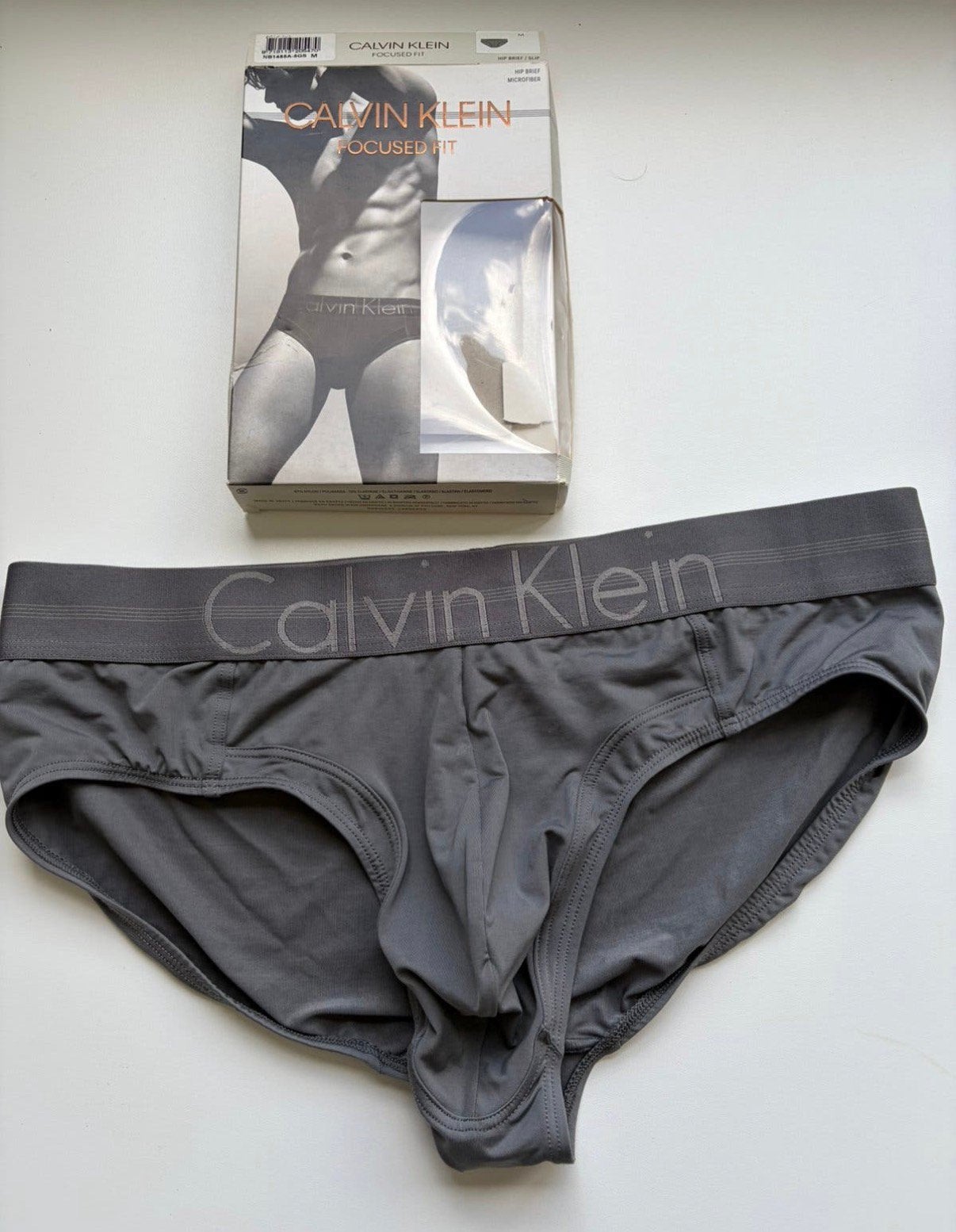 Calvin Klein Polyamide Slip Nieuw, Kleding | Heren, Verzenden, Grijs, Slip