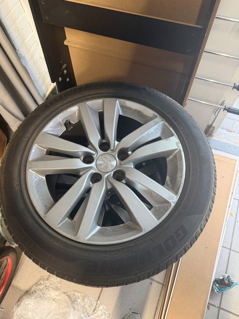 Velgen met banden Peugeot 308 sw, Auto-onderdelen, Ophalen, Gebruikt, 16 inch, Banden en Velgen