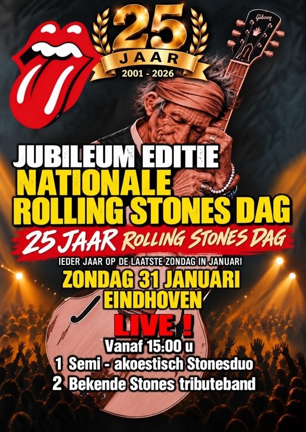 ROLLING STONES:  TICKET 25e ROLLING STONES DAG 2027, Tickets en Kaartjes, Drie personen of meer, Januari