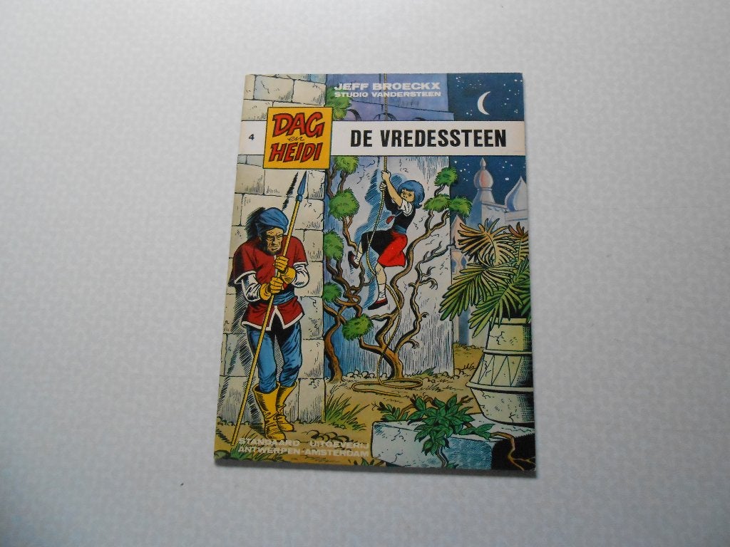 Dag en Heidi 4 De vredessteen 1981 1 ste druk., Eén stripboek, Ophalen of Verzenden, Zo goed als nieuw, Jeff Broeckx