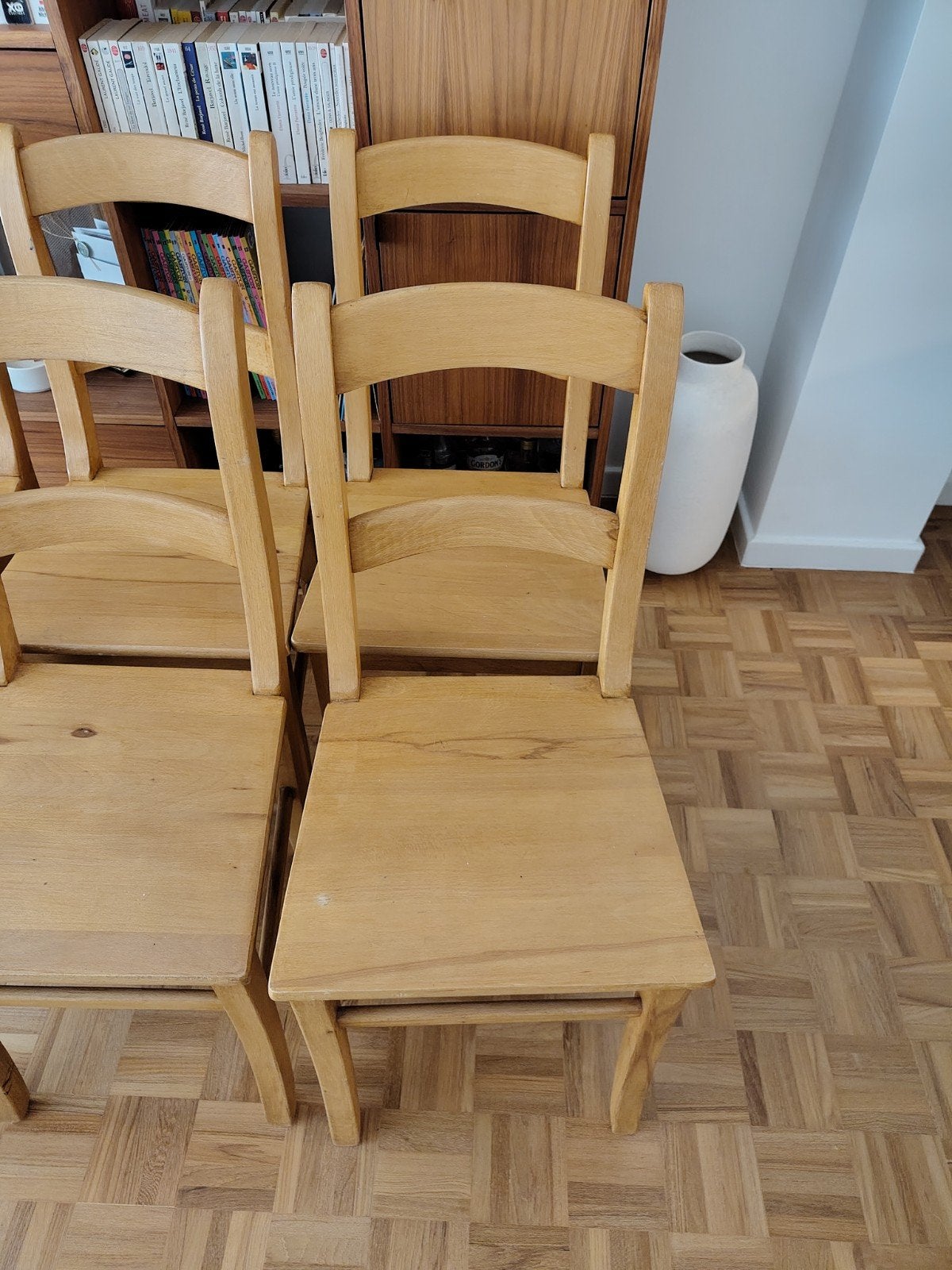 Stoelen in de woonkamer, Gebruikt, Overige kleuren, Hout, Vijf, Zes of meer stoelen