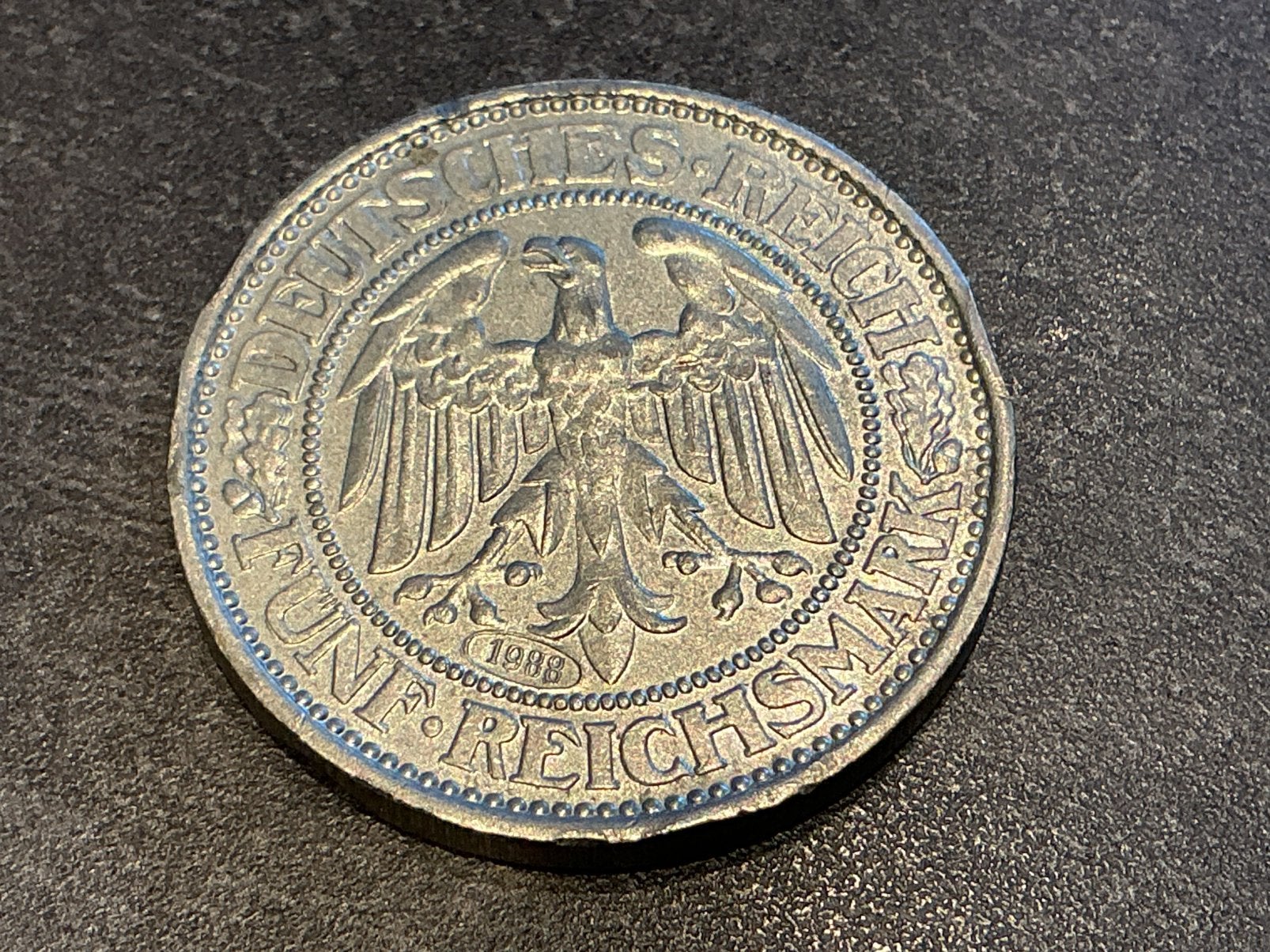 Réplique du 5 Mark 1932, Allemagne, 1988, Enlèvement ou Envoi