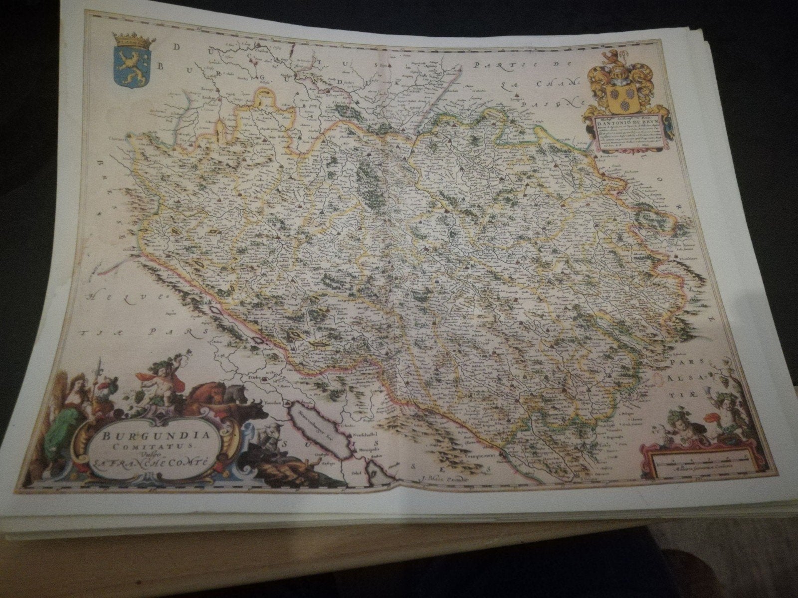 17de eeuwse nauwkeurige reproducties., Ophalen of Verzenden, Gelezen, Frankrijk, Landkaart