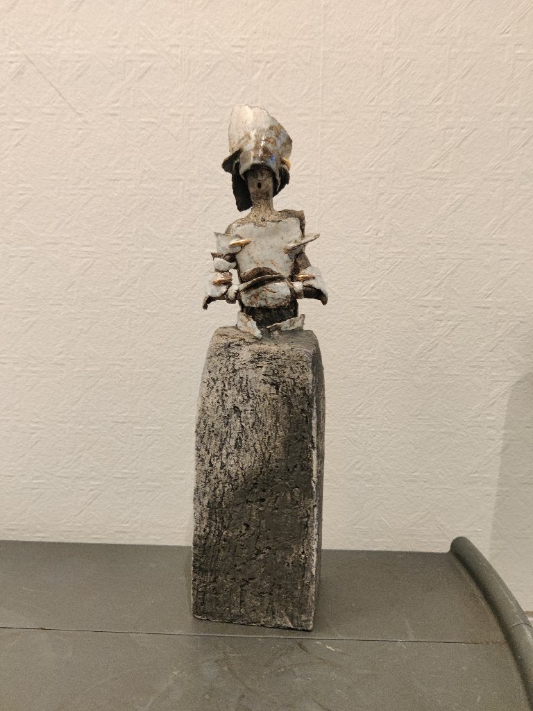 Sculpture en céramique, Pierre ou céramique, Enlèvement, Multicolore, Femme