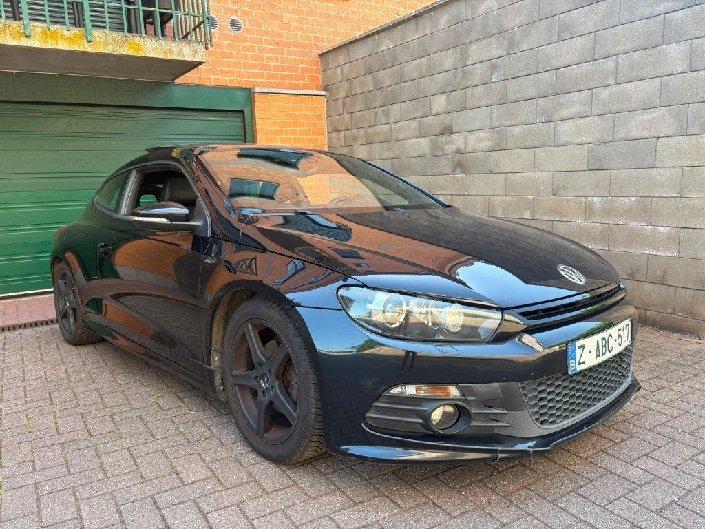 Volkswagen Scirocco (R-line), Auto's, Volkswagen, Zwart, 4 cilinders, Zwart, Leder