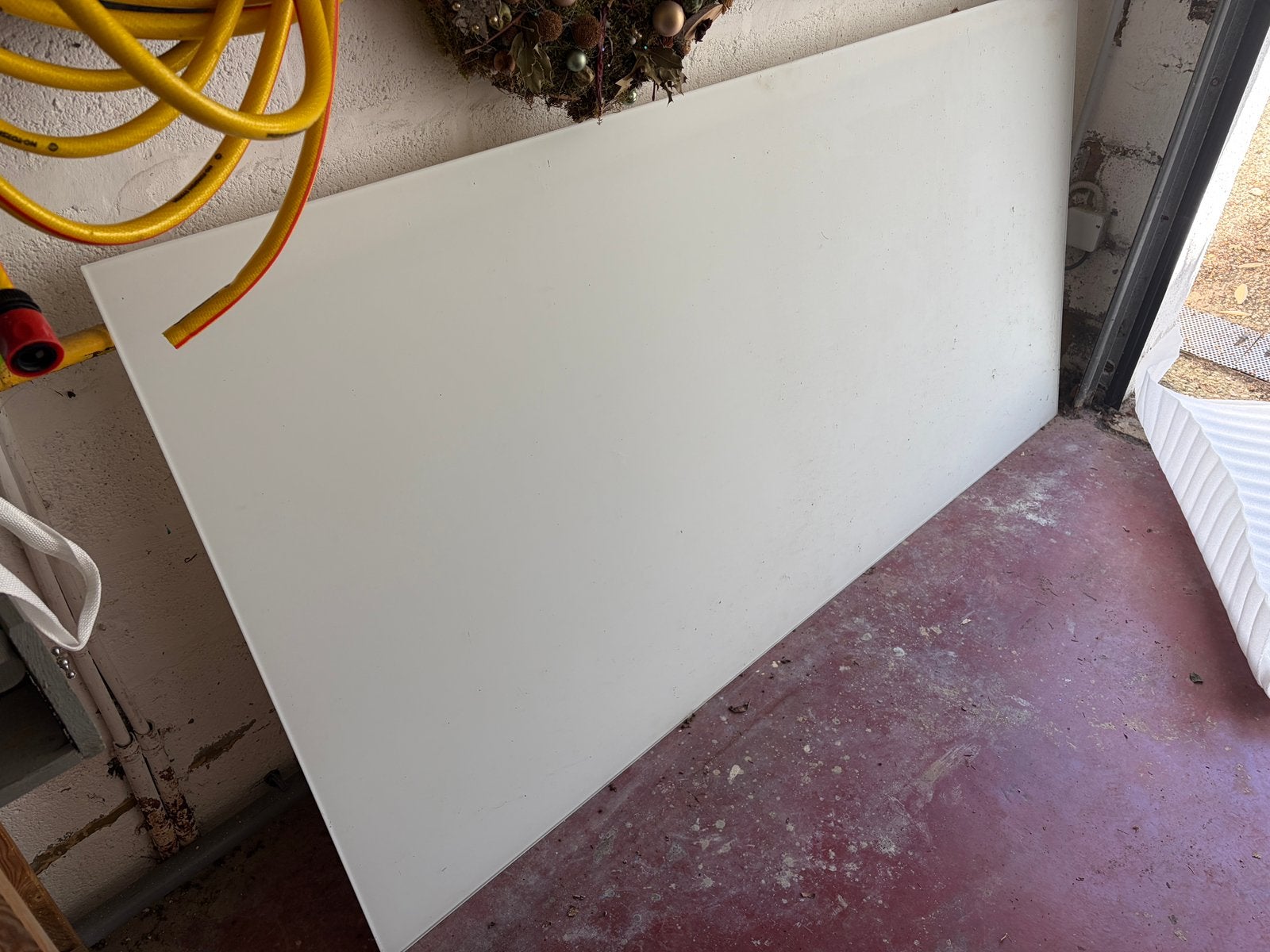 Plateau en verre blanc pour table de jardin, Jardin & Terrasse, Tables de jardin, Enlèvement, Utilisé
