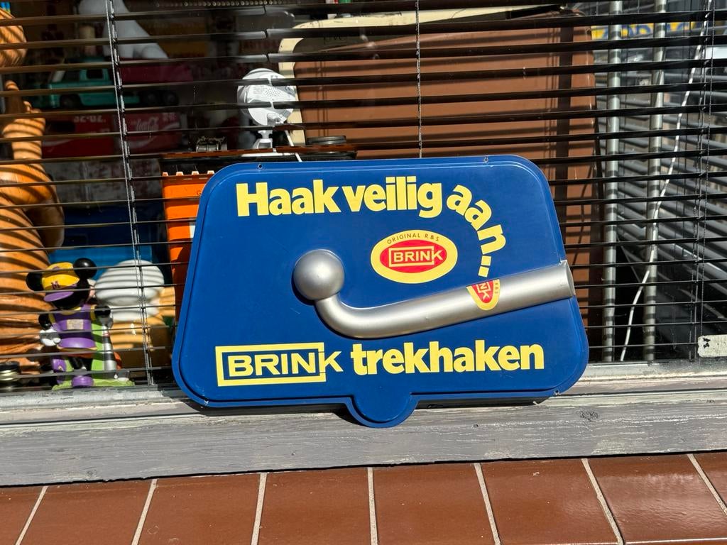 BRINK trekhaken oud reclamebord, Verzamelen, Merken en Reclamevoorwerpen, Gebruikt, Reclamebord, Ophalen of Verzenden