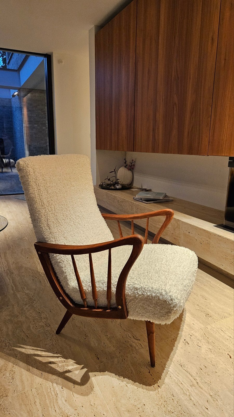 Fauteuil confortable avec appui-tête., Maison & Meubles, Moins de 150 cm, Bois, Enlèvement, Gezellig