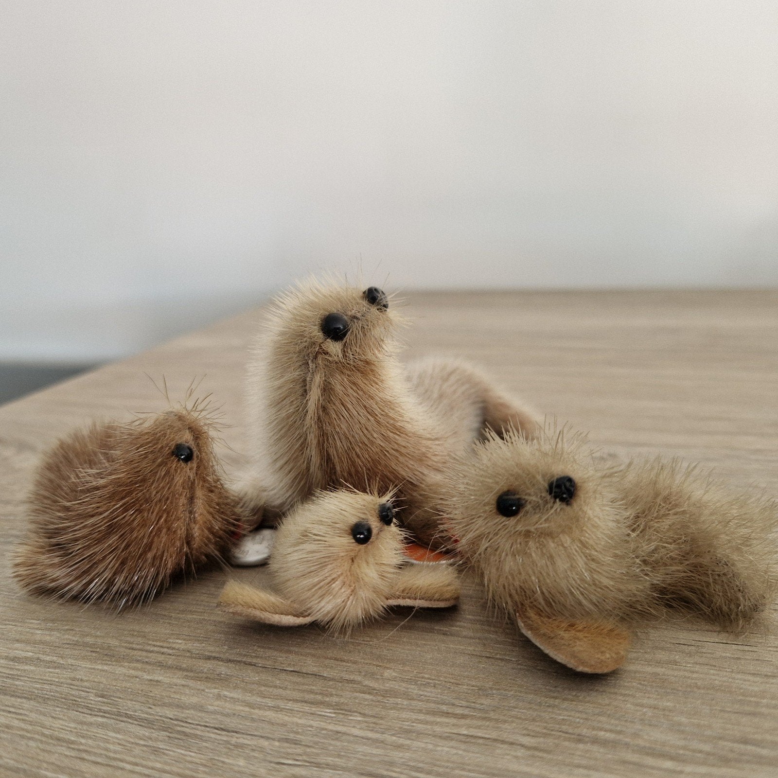 Altmann , zeehonden familie met zegel , real fur, Ophalen of Verzenden