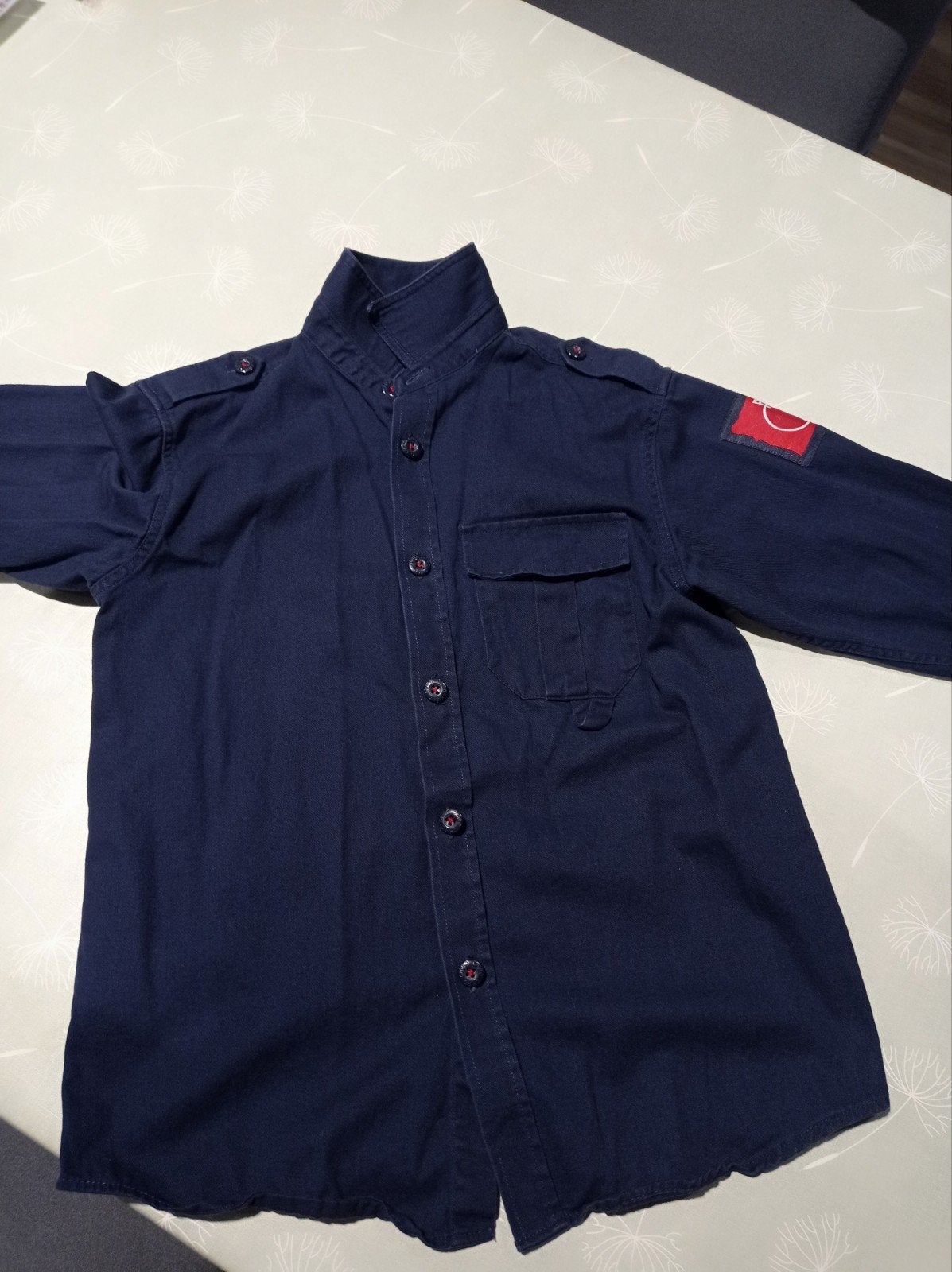 chirohemd maat 140 (10jaar), Vêtements | Hommes, Chemises, Enlèvement, Comme neuf, Bleu, Chiro