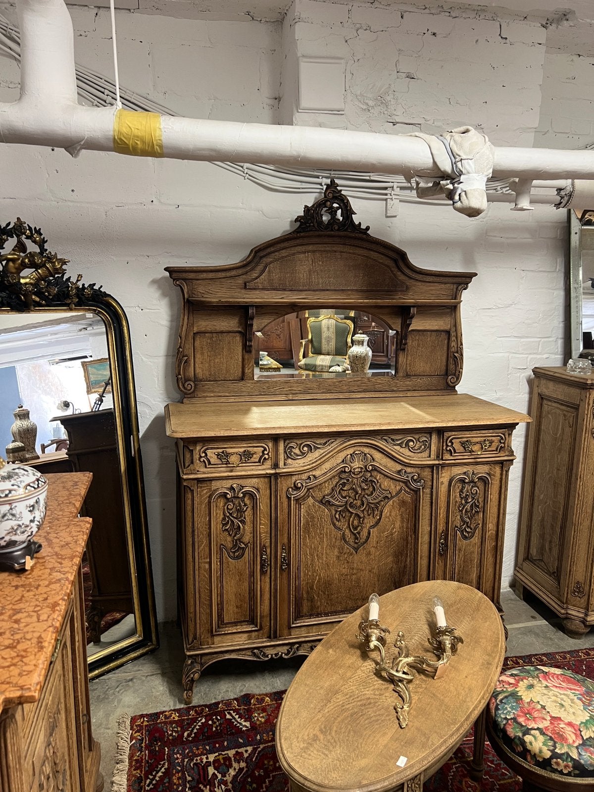 Prachtige kast/dressoir gebleekte eik Louis XV stijl, Antiek en Kunst, Ophalen