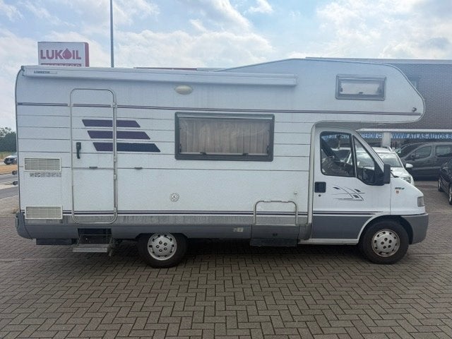 Fiat Hymer Camper! 4 Slaapplaatsen! Laatste Keuring Blanco!, Achat, Auvent, 2500 cm³, Entreprise