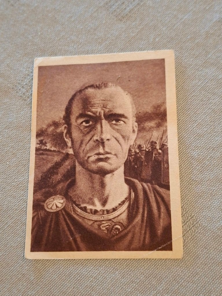 Prentje/Chromo : Julius Caesar / Historia, Verzamelen, Gebruikt, Ophalen of Verzenden, Voor 1940, Prent