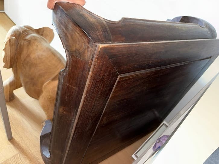 Table base en bois, Ophalen, Zo goed als nieuw