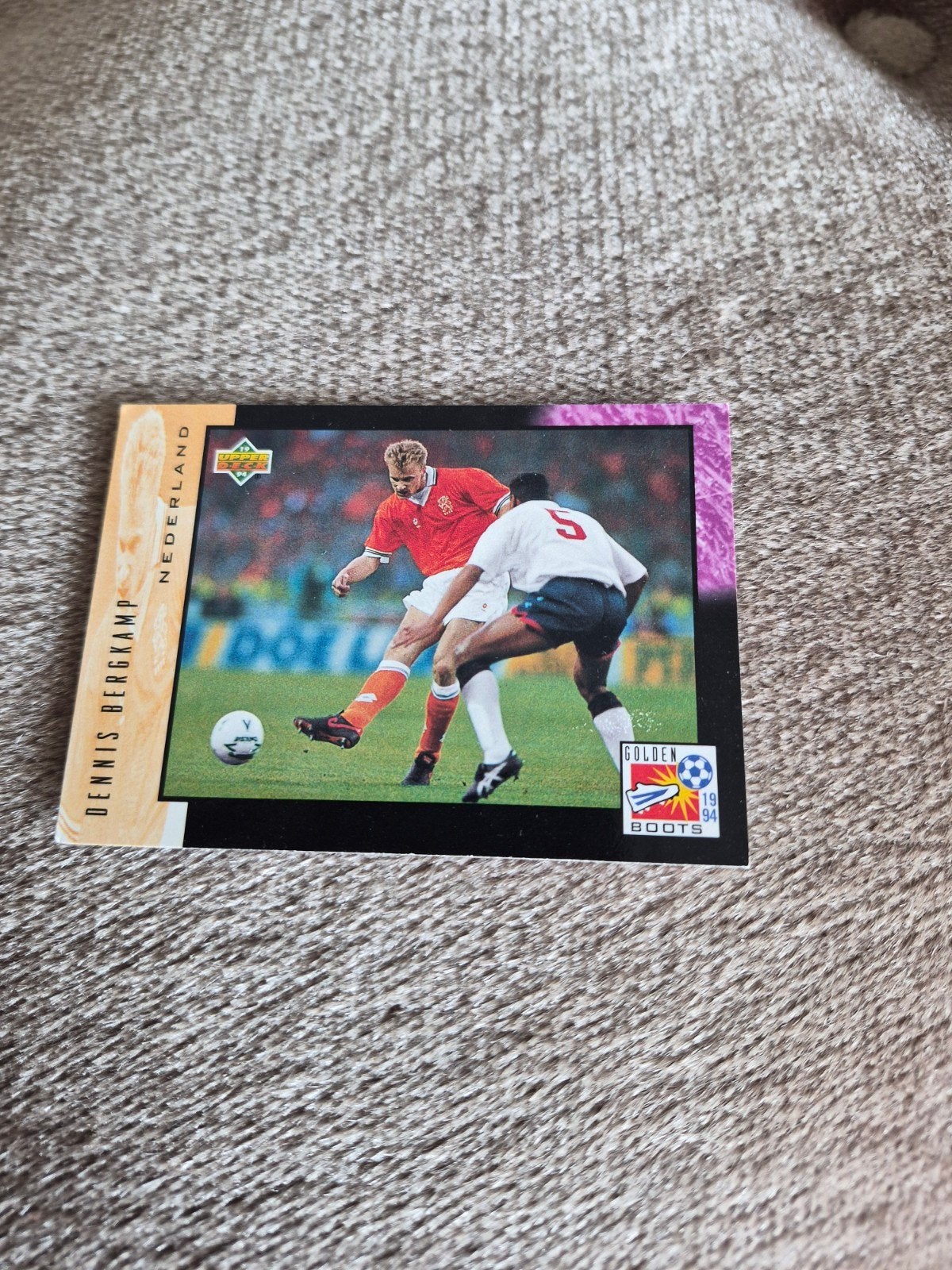 Dennis Bergkamp Voetbalkaart - Upper Deck World Cup 1994, Verzamelen, Ophalen of Verzenden