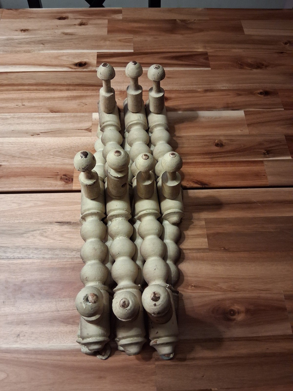 houten plooibare kapstok, Ophalen