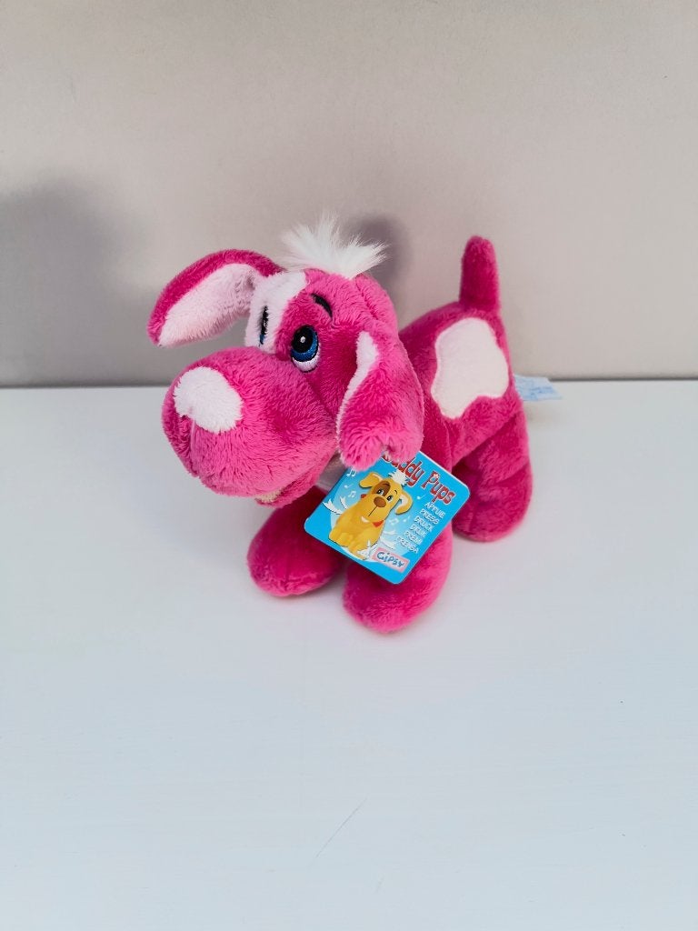 Fuchsiaroze Gipsy Buddy Pups hondenknuffel, Gebruikt, Korrelvulling, Roze, Klein (minder dan 20 cm)