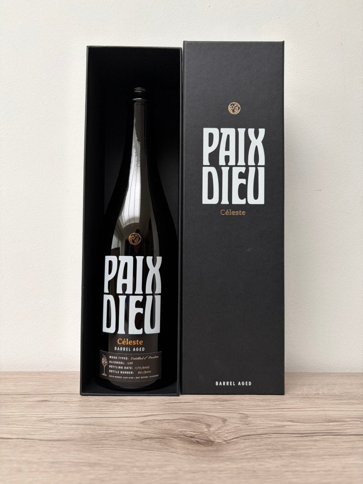 Bouteille vide + boîte PAIX DIEU Céleste, Collections, Enlèvement ou Envoi, Utilisé, Bouteille(s), Autres marques