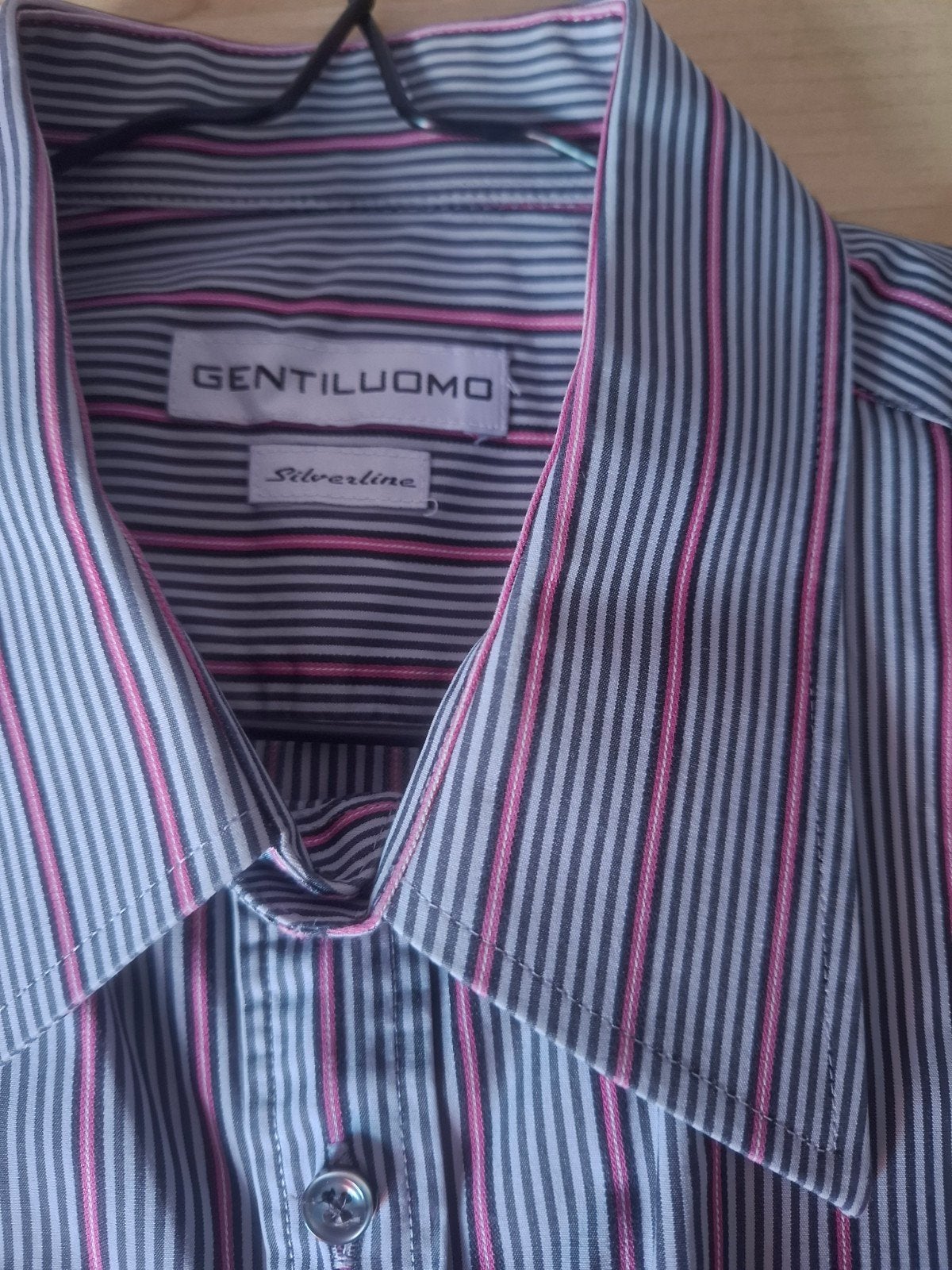 chemise lignée Rose Gentiluomo 41 L, Vêtements | Hommes, Tour de cou 41/42 (L), Enlèvement ou Envoi, Rose, Comme neuf