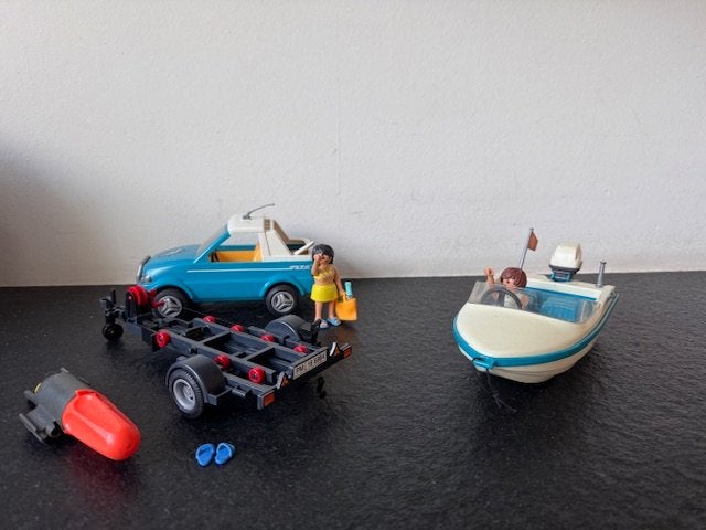 Playmobil 6864 Pickup met speedboot, Ophalen of Verzenden