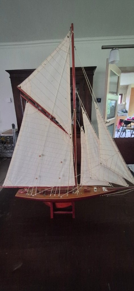 decoratie zeilboot, Ophalen, Hout, Overige stijlen, Zo goed als nieuw