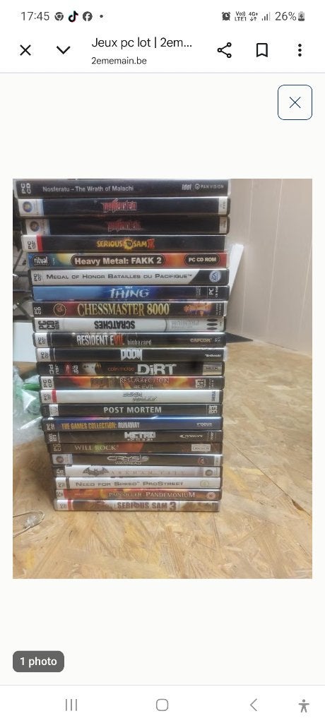 Lot de jeux pc (comme neuf), Enlèvement